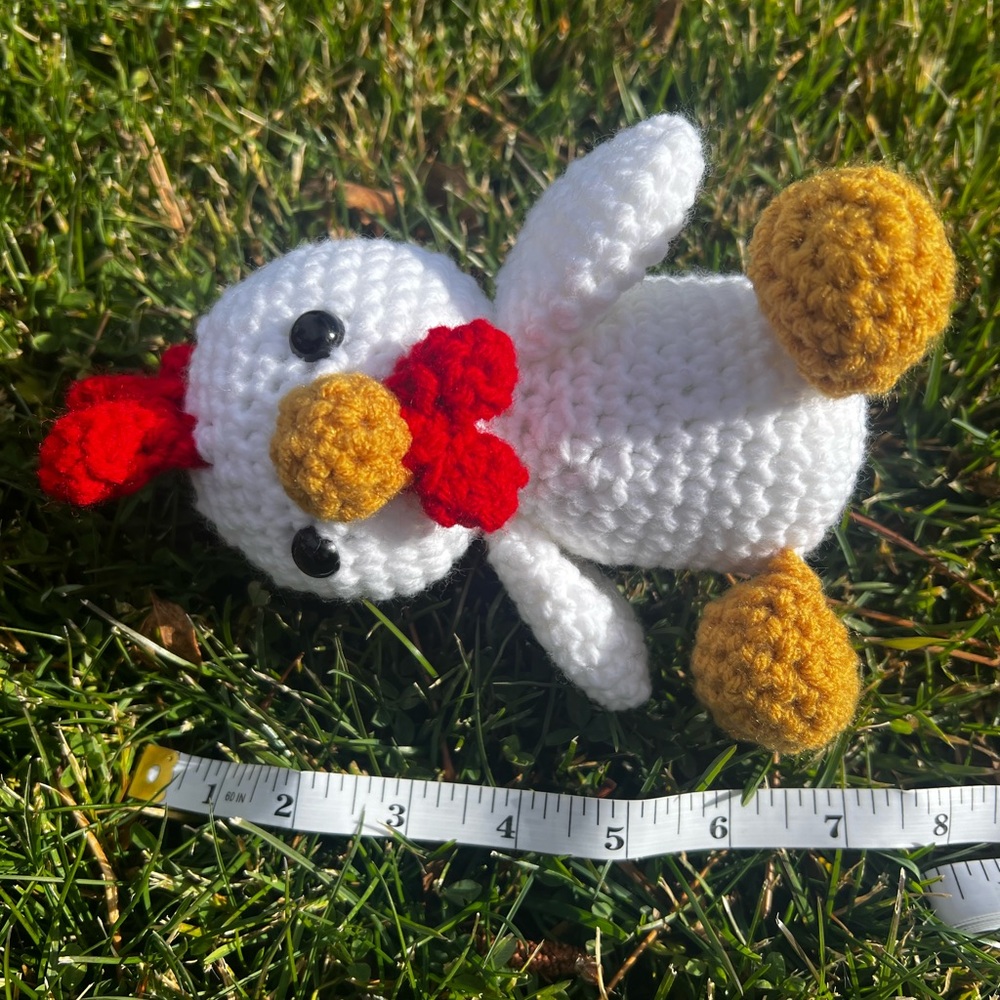 Hand Crocheted Mr. Cluck the Chicken Stuffed Animal Plushie! - Picture 11 of 12